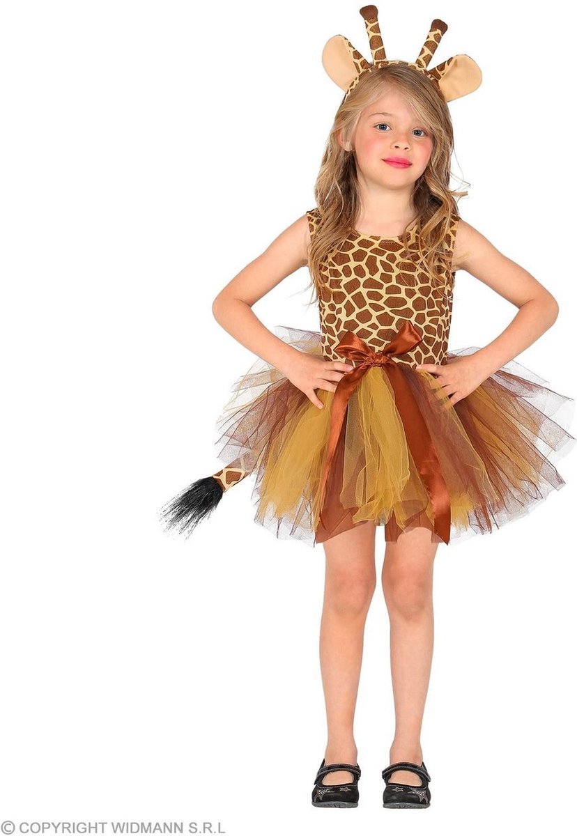 Giraf Kostuum | Elegante Ballet Giraffe Giraldine | Meisje | Maat 110 | Carnaval kostuum | Verkleedkleding